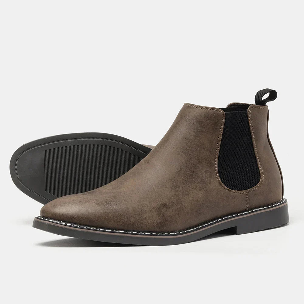 Botas Chelsea para hombres - cuero de alta calidad, lados elásticos, diseño atemporal y cómodo