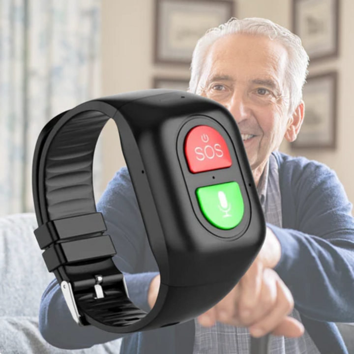 4G GPS Smartwatch til Seniorer | SOS Alarm Sundhed & Lokalisering IPX7