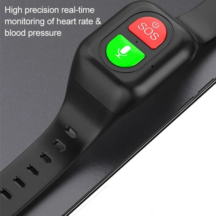 4G GPS Smartwatch til Seniorer | SOS Alarm Sundhed & Lokalisering IPX7