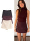 Nye forår damă skort uni modă casual mini pantaloni scurți fustă cu fermoar lateral talie înaltă streetwear