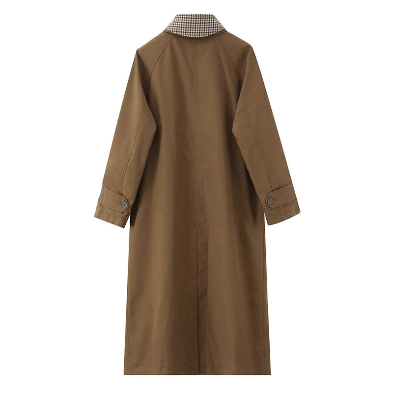 Płaszcz Trench Lang Ternet | Dwustronny Jednorzędowy Jesień Kobieta