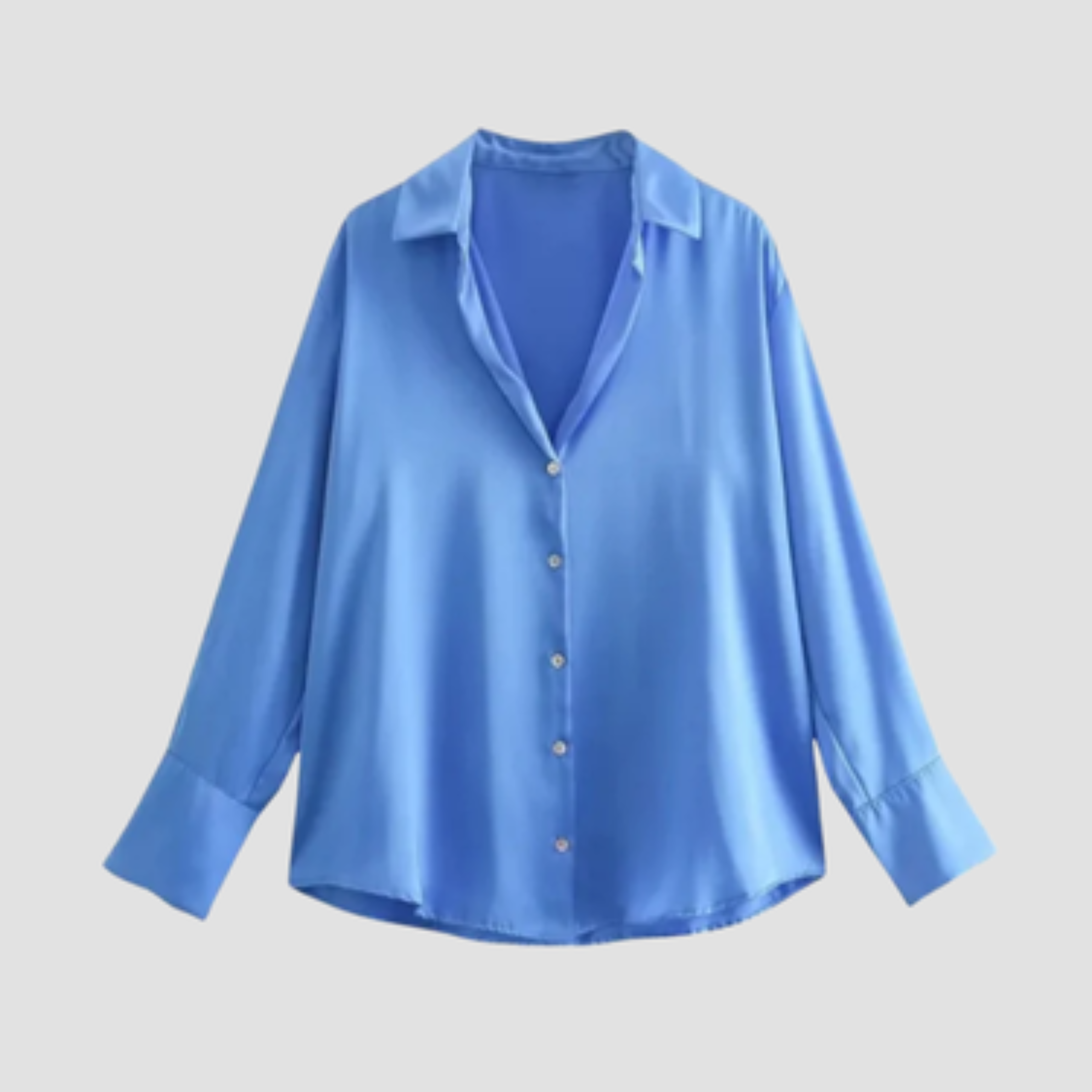 Silvrella - Langærmet Bluse Med Knapper