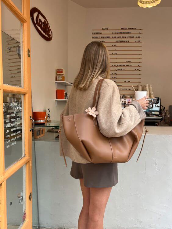 Bolsa Tote Vintage para mulheres | Bolsa de ombro em couro com design atemporal e espaçoso
