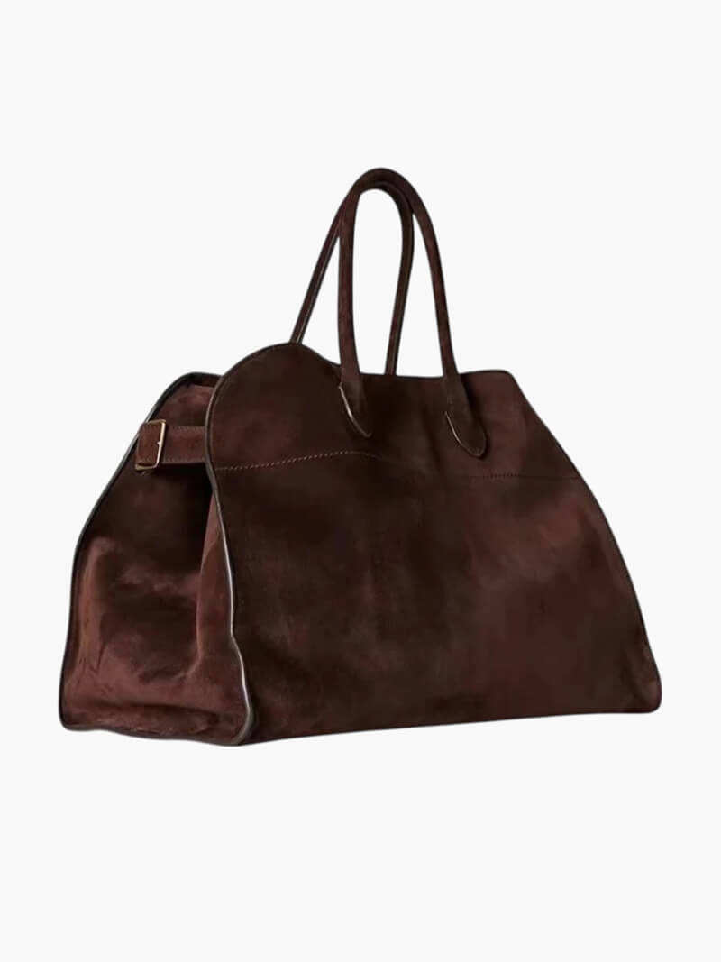 Bolsa feminina elegante em couro vegetal com um design espaçoso