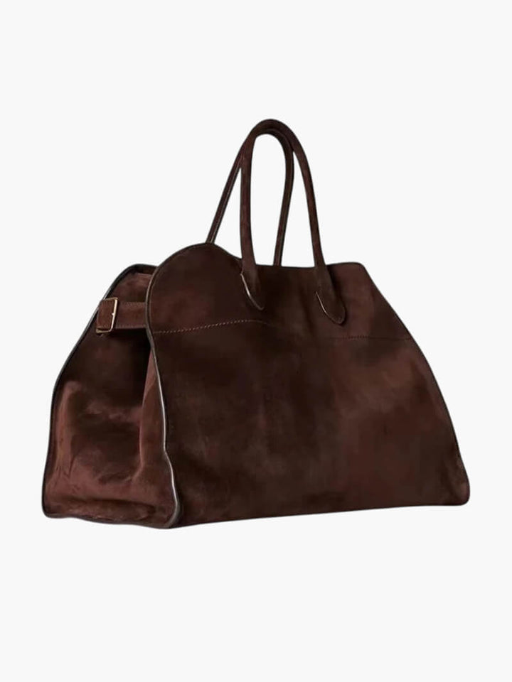Bolsa feminina elegante em couro vegetal com um design espaçoso