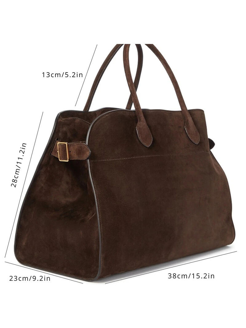 Bolsa feminina elegante em couro vegetal com um design espaçoso