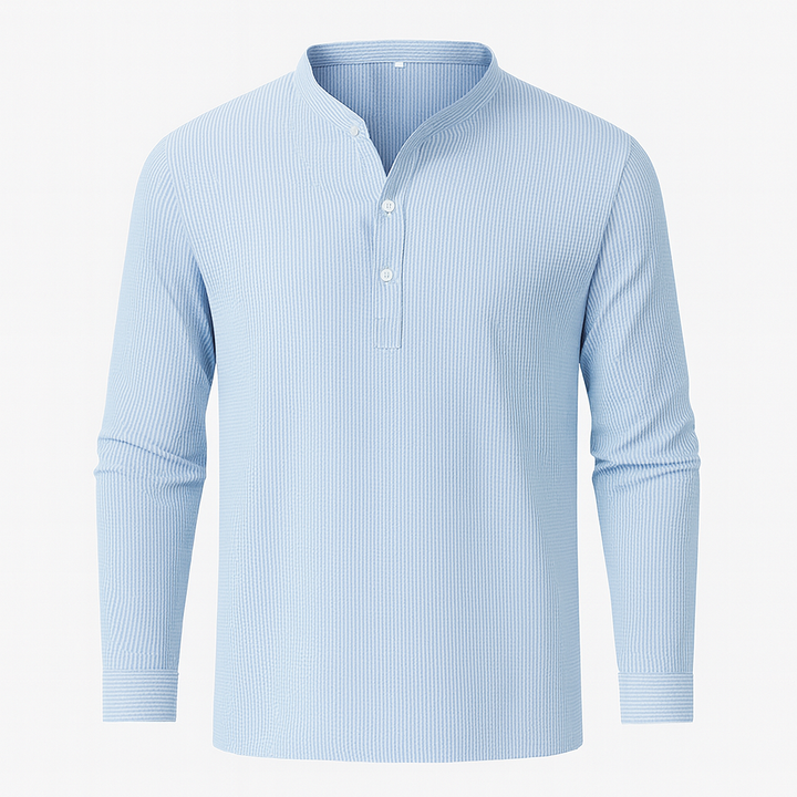 Light Blue Men's Long Sleeve Shirt