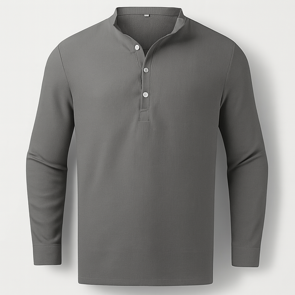Gray Men's Long Sleeve Shirt