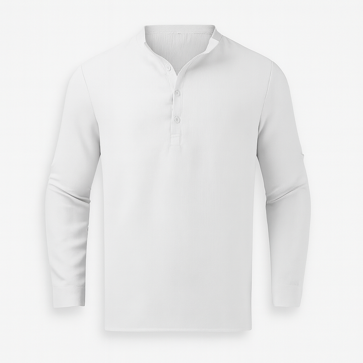 White Men's Long Sleeve Shirt