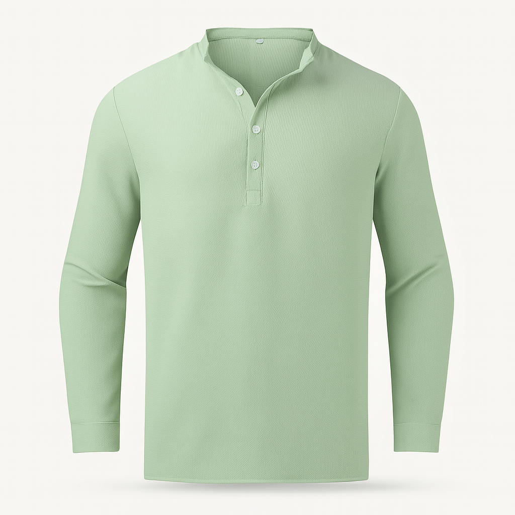 Light Green Men's Long Sleeve Shirt