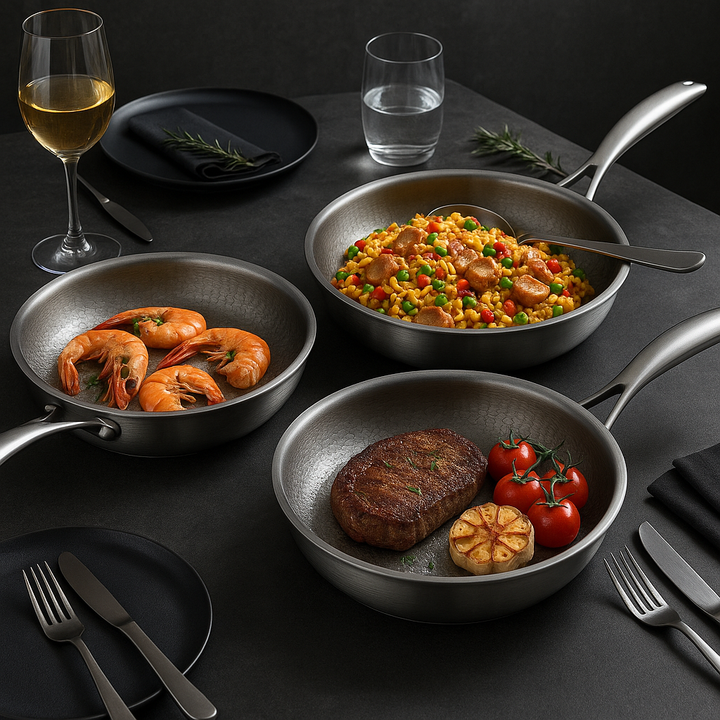 TITAN PREMIUM Pande | Ubelagt Ridsefast Titanium - Ekstrem Høj Varme