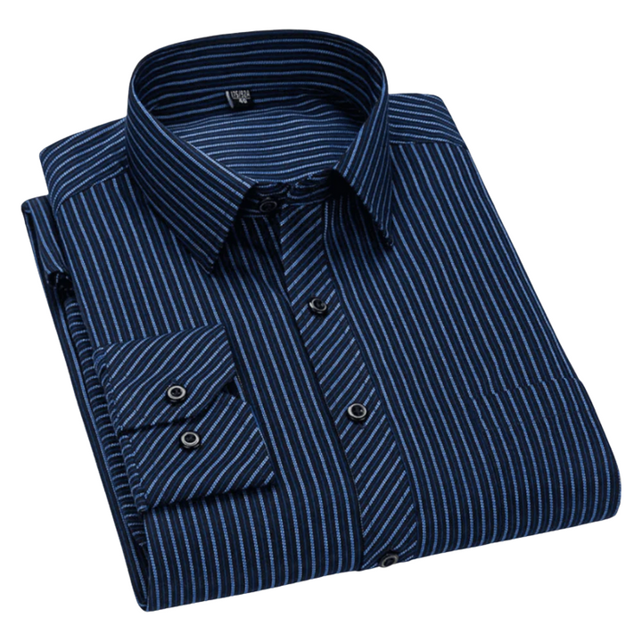 Harold classic striped long-sleeve shirt with regular fit for men