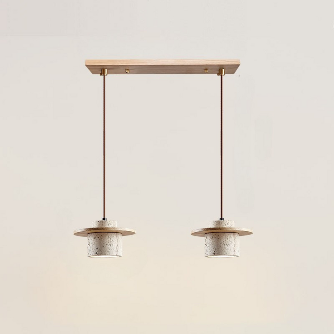 LuzCascada - Lampe i naturlig travertin