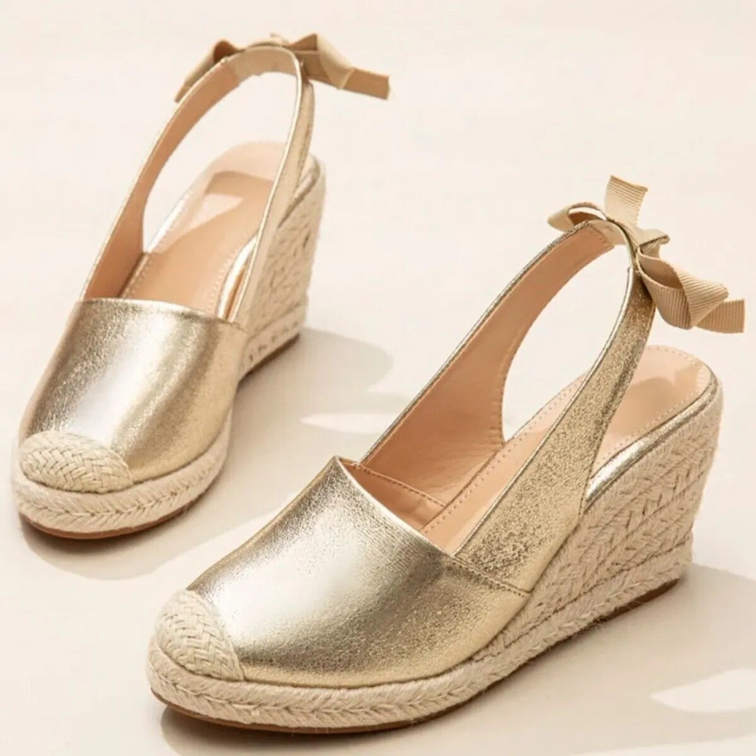 Valentina | Sandalias Doradas de Mujer con Plataforma para Primavera y Verano 0