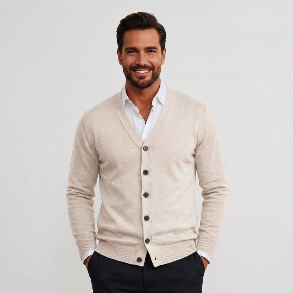 Velvion - Herrecardigan Med V Hals