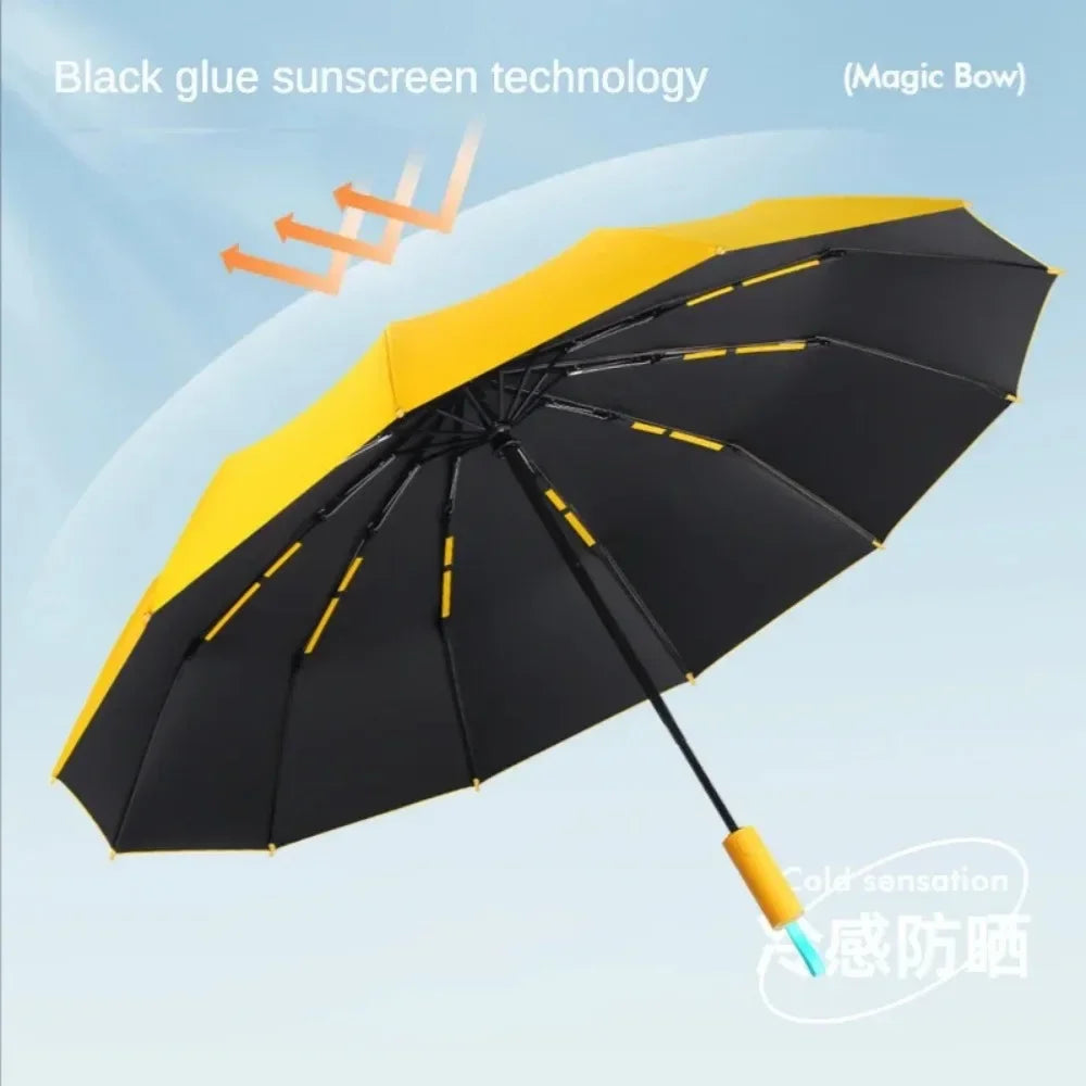WeatherGuard Rejseskærm | Vind- & Vandtæt Paraply med UV Beskyttelse