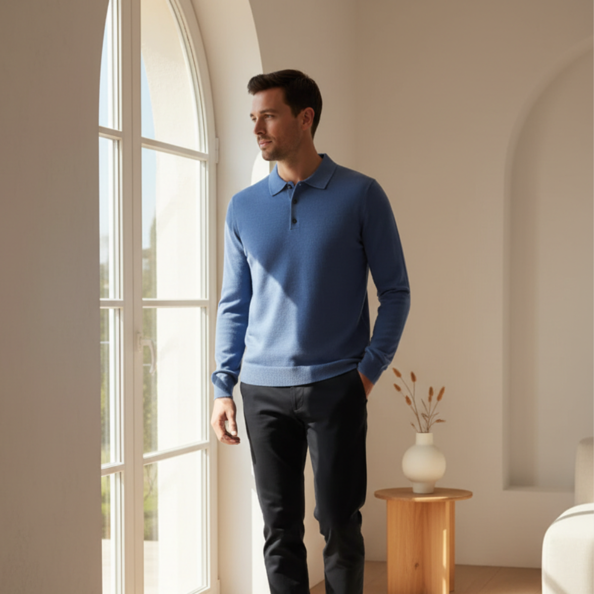 Wintrowe - Langærmet Polotrøje Til Mænd