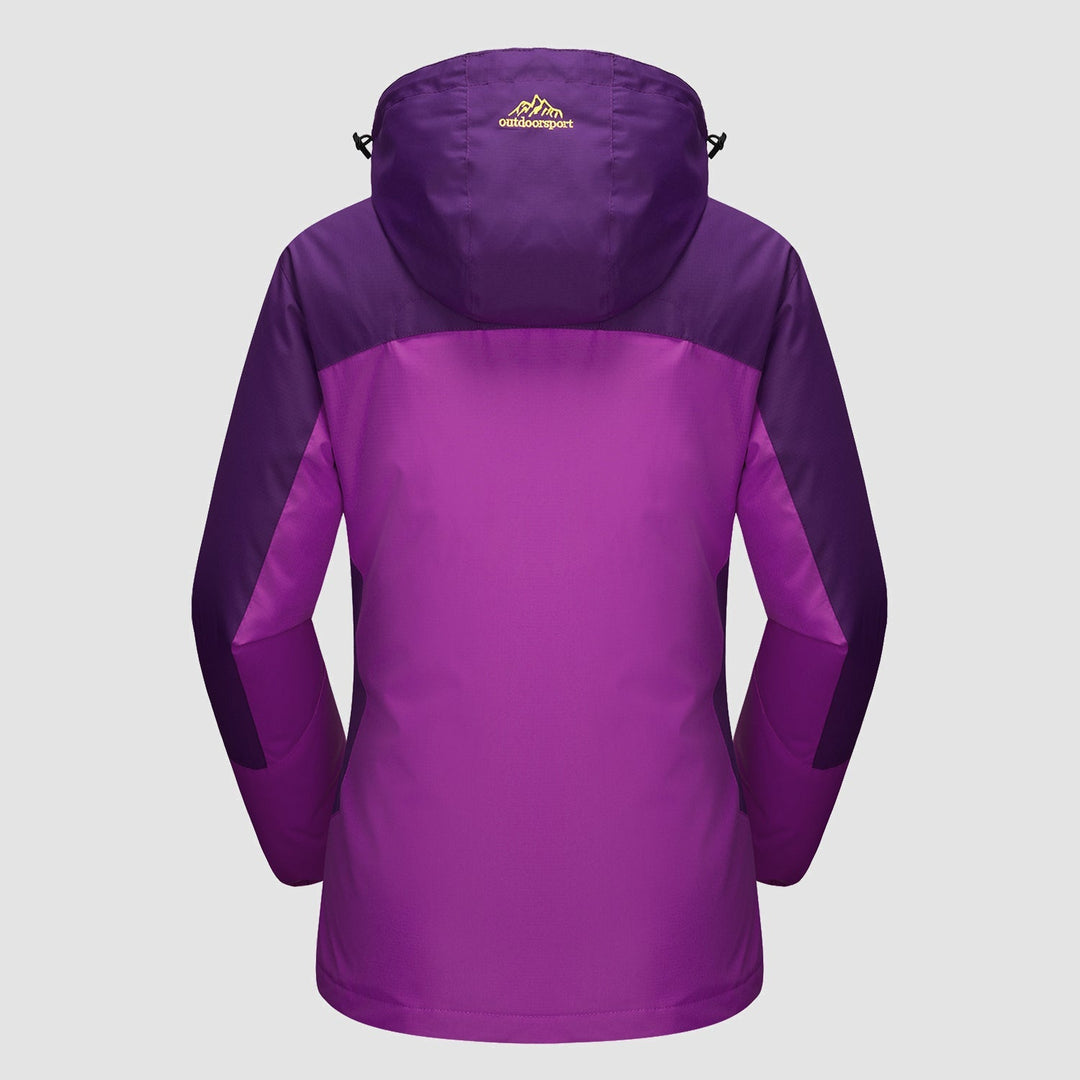 Alsidig 3-i-1 Jakke til Kvinder | Vandtæt Vinterjakke med Aftagelig Fleece | All-Weather Skijakke