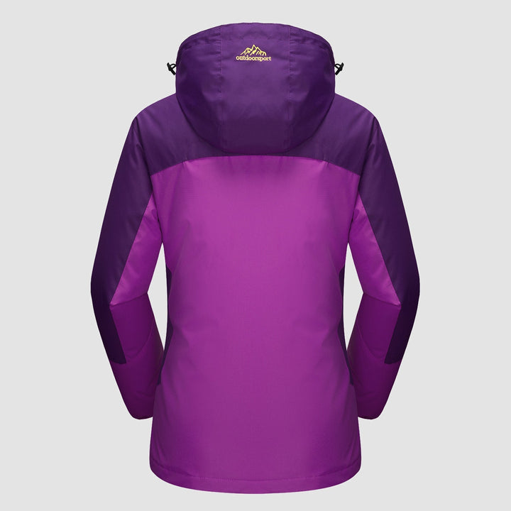 Alsidig 3-i-1 Jakke til Kvinder | Vandtæt Vinterjakke med Aftagelig Fleece | All-Weather Skijakke