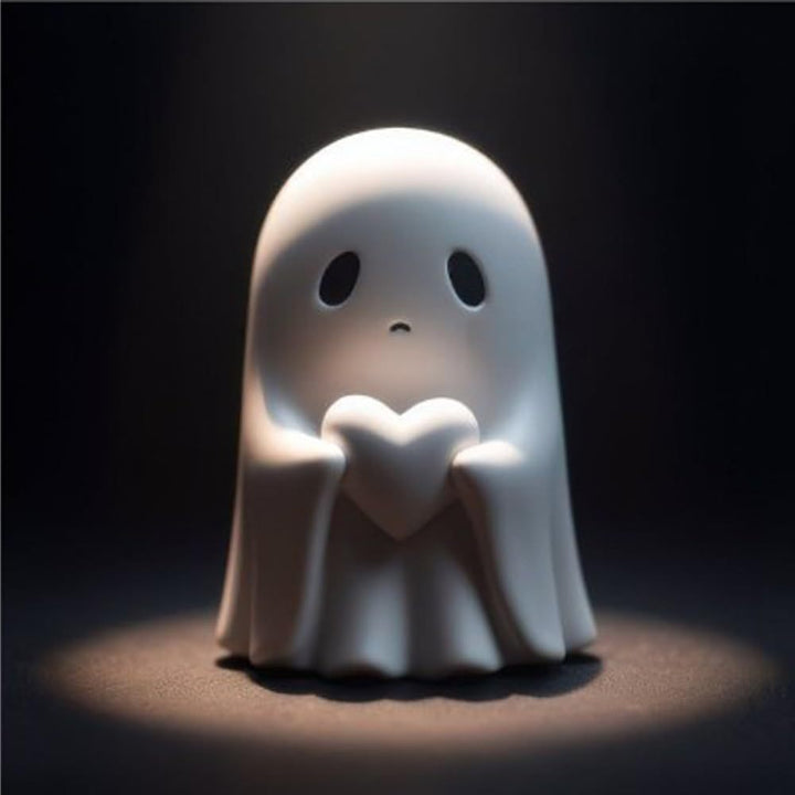 GhostMood figura de resina humorística - fantasma moderno de Halloween con estilo minimalista