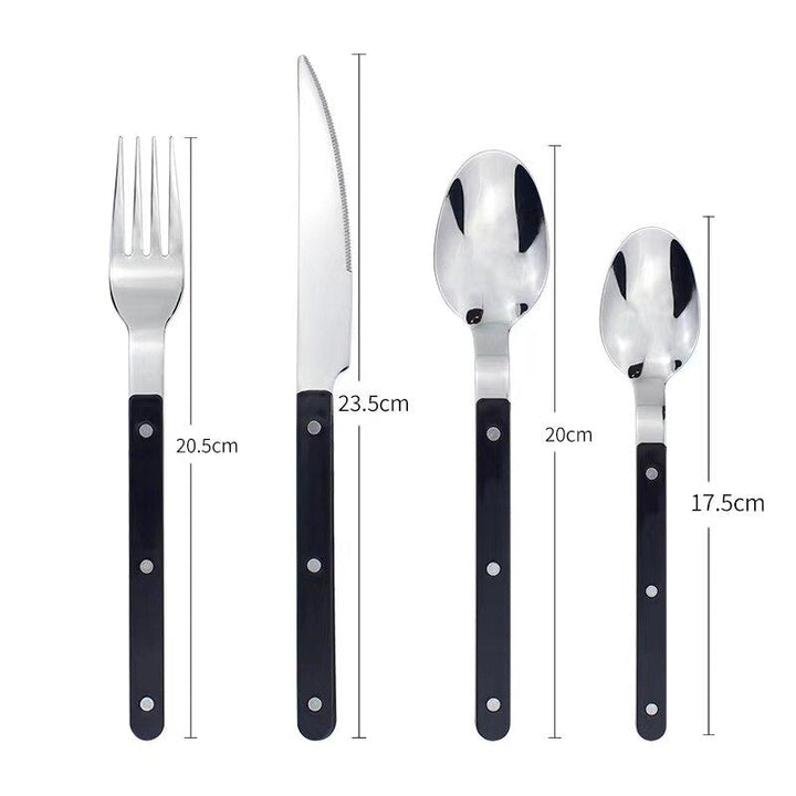 Parhaat setit, joissa 24 osaa ruostumattomasta teräksestä kaiverruskuviolla - BistroLine