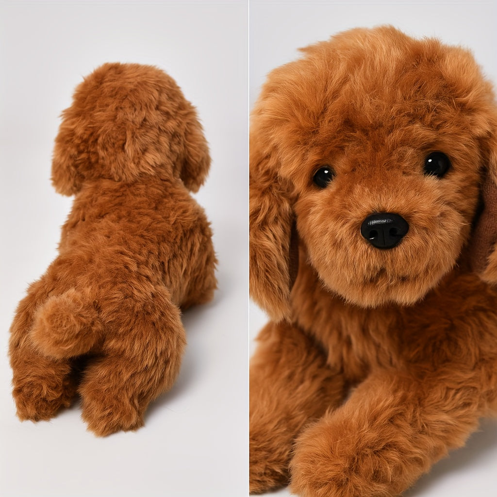 Cachorro de pelúcia macio e realista - brinquedo fofo para crianças e presentes