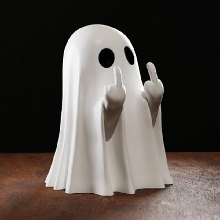GhostMood figura de resina humorística - fantasma moderno de Halloween con estilo minimalista