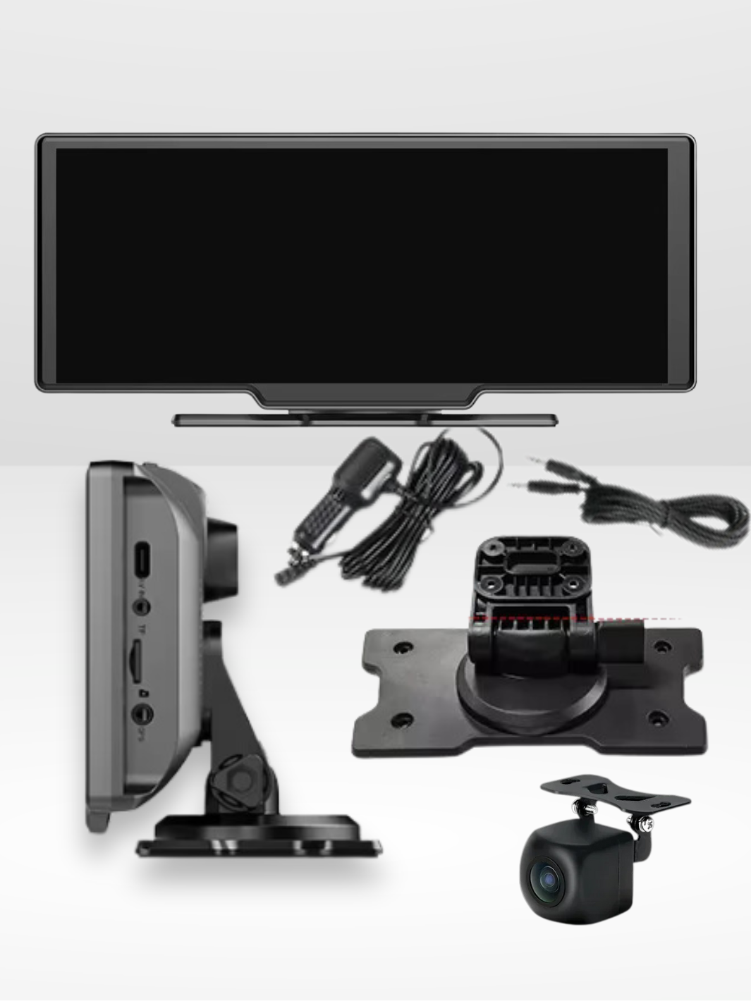 Bezdrátová CarPlay obrazovka s vestavěnou 4K palubní kamerou a volitelnou couvací kamerou – 10,26" IPS displej