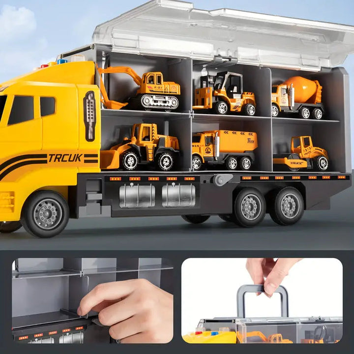 Kit de construção interativo para crianças | Conjunto pedagógico com veículos e ferramentas