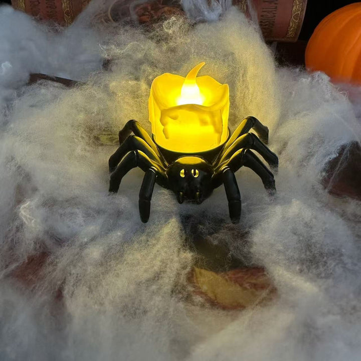 Lampă LED de lumânare Halloween - Decorațiune păianjen luminoasă înfricoșătoare