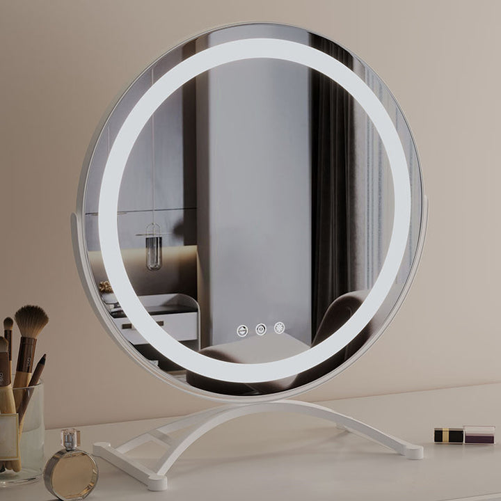 Meikkipeili LED-valolla ja kosketuksella | 3 valotilaa 360° kääntyvä ja USB-virtalähteellä varustettu muotoilu