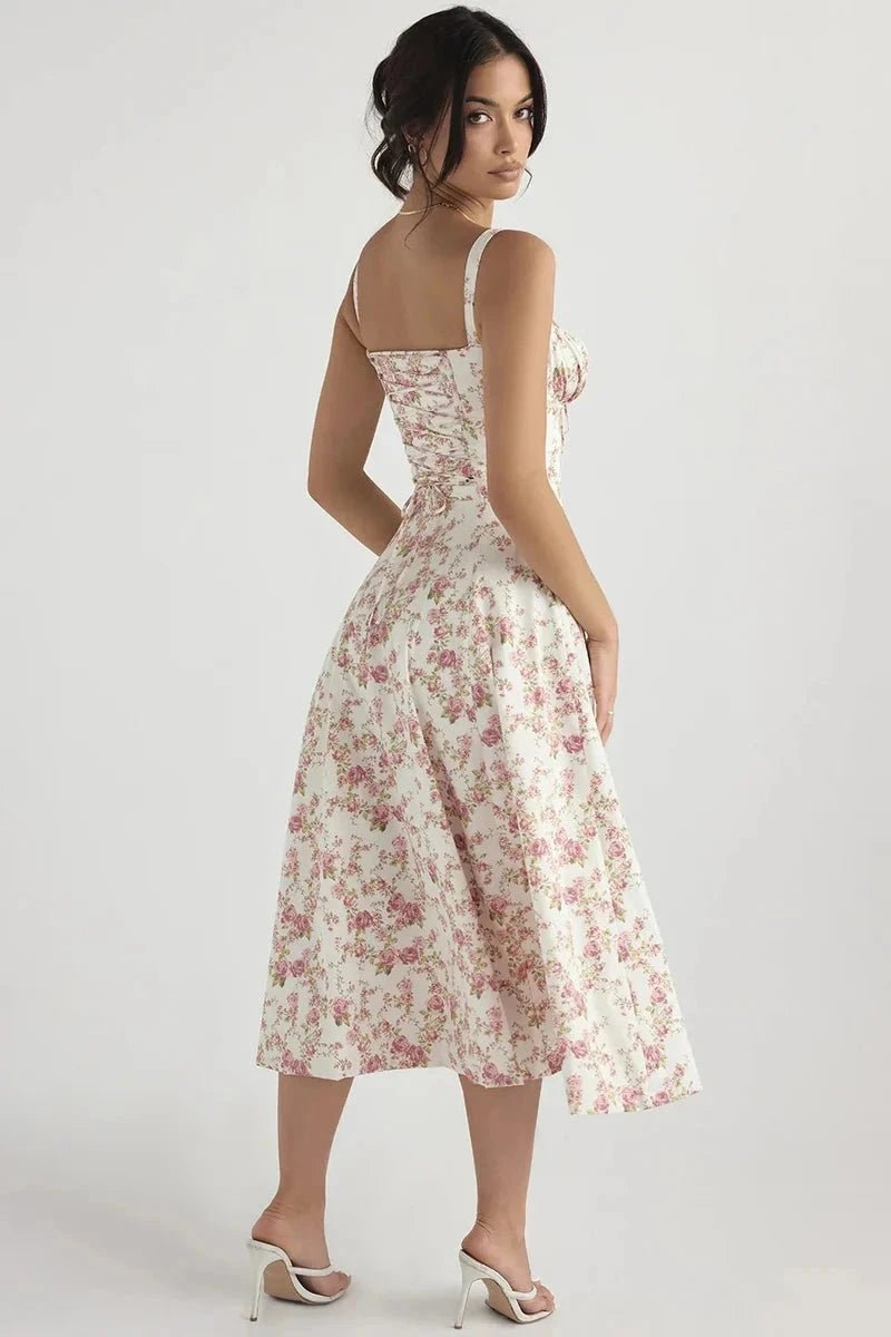 Linsay - Elegáns nyári ruha virágmintával