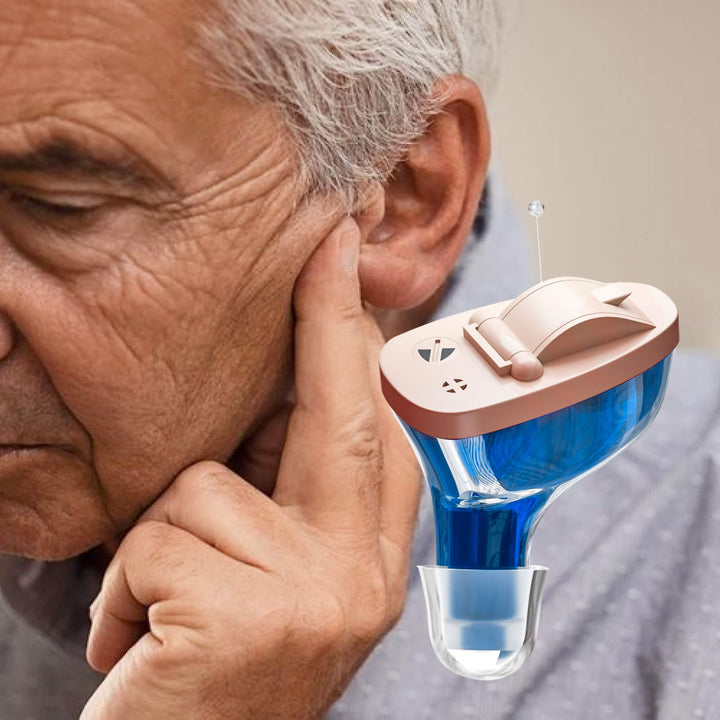 Invisible hearing aids with button batteries and crystal sound