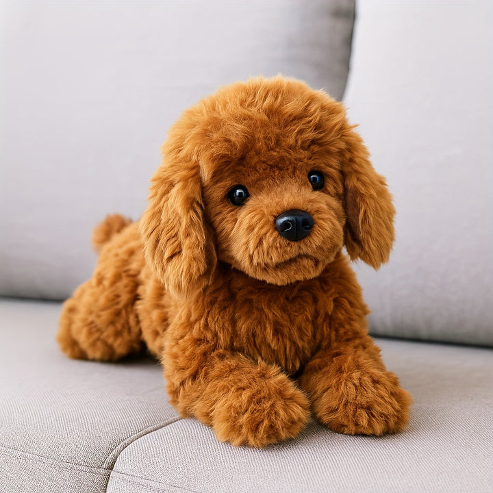 Cachorro de pelúcia macio e realista - brinquedo fofo para crianças e presentes