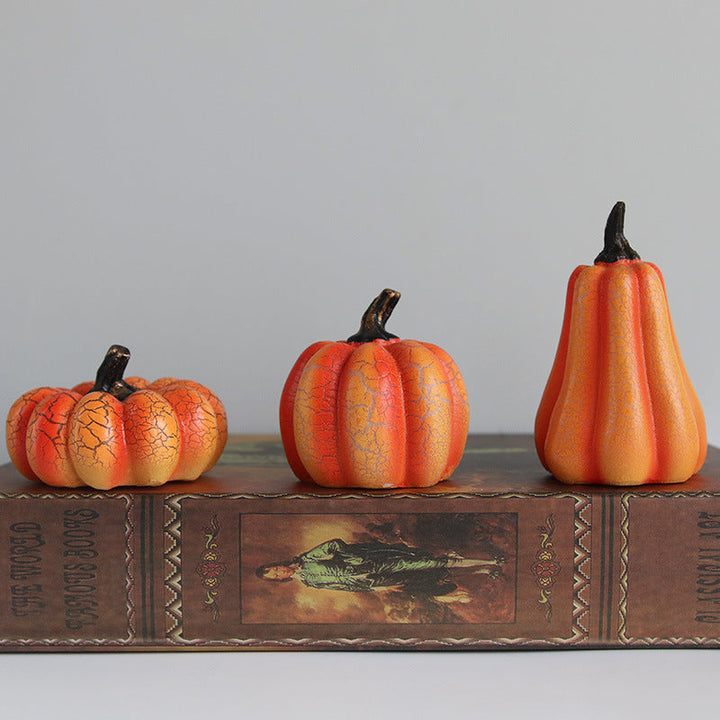 LED-calabaza de Halloween - decoración luminosa espeluznante hecha de resina duradera