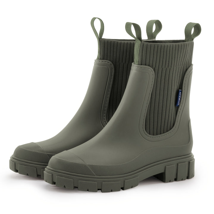 Botas de lluvia urbanas Storm impermeables y cómodas para mujer con tacón cuña