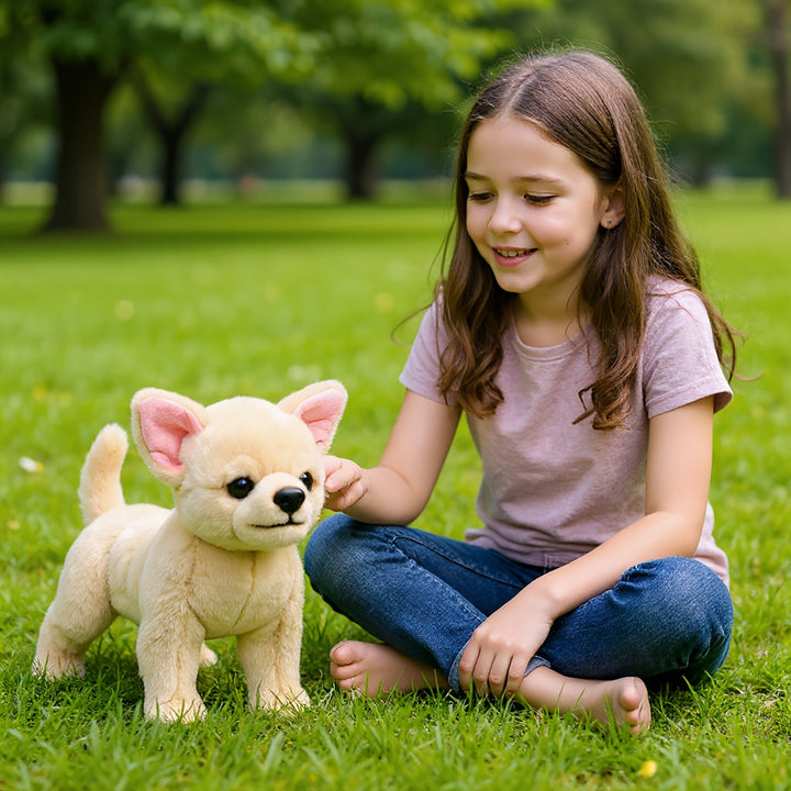 Cachorrinho de pelúcia macio e realista | Brinquedo fofo para bebês e crianças 0+