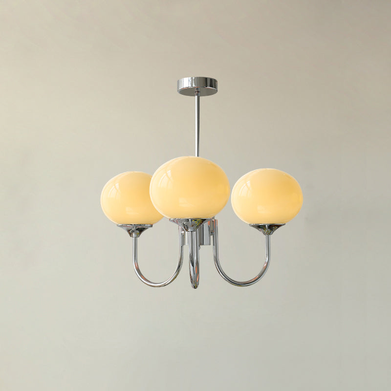 Lustre moderno em latão | Iluminação de teto elegante com bolas de vidro