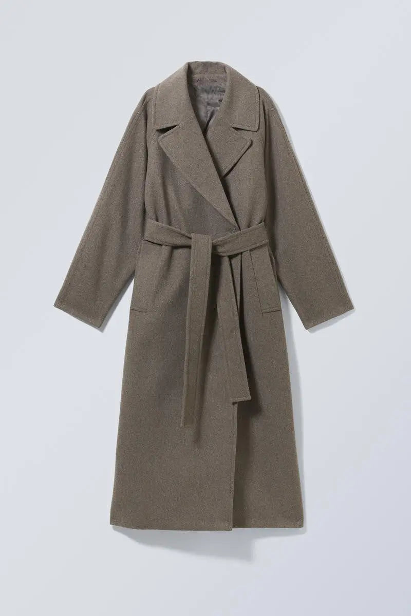 Emilia Dame Uldfrakke | Oversize Lang Model for Casual Elegant Stil