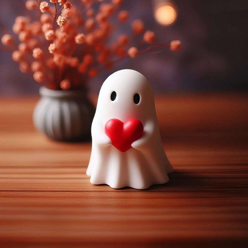 GhostMood figura de resina humorística - fantasma moderno de Halloween con estilo minimalista
