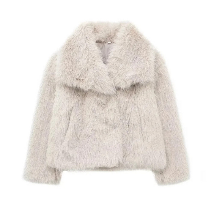 Short Winter Jacket in Faux Fur for Women | Warm and Trendy Fur Coat with Mink Look
