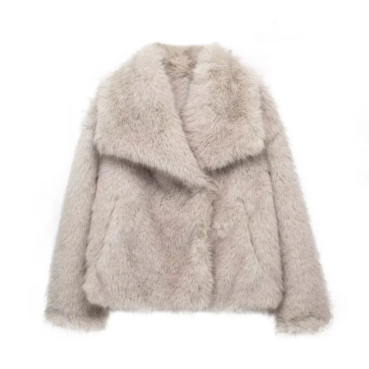 Short Winter Jacket in Faux Fur for Women | Warm and Trendy Fur Coat with Mink Look