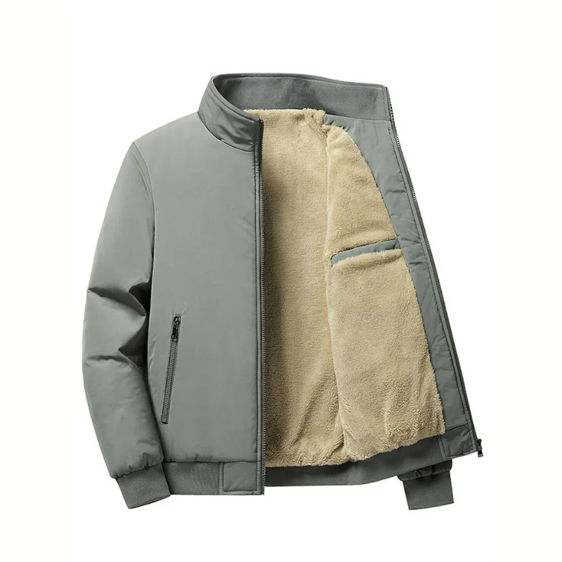 Herre Vinterjakke | Varm Jakke med Tykt For Ståhals Casual Design