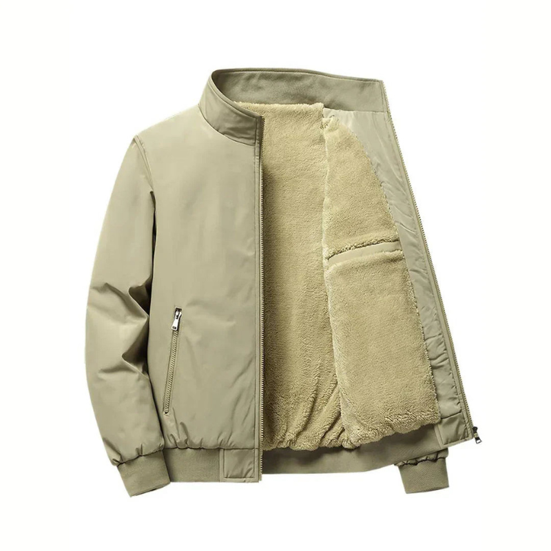 Herre Vinterjakke | Varm Jakke med Tykt For Ståhals Casual Design