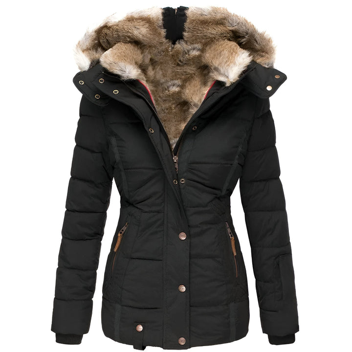 Quilted Winter Jacket for Women in Midi Length | Warm Padded Jacket with Hood