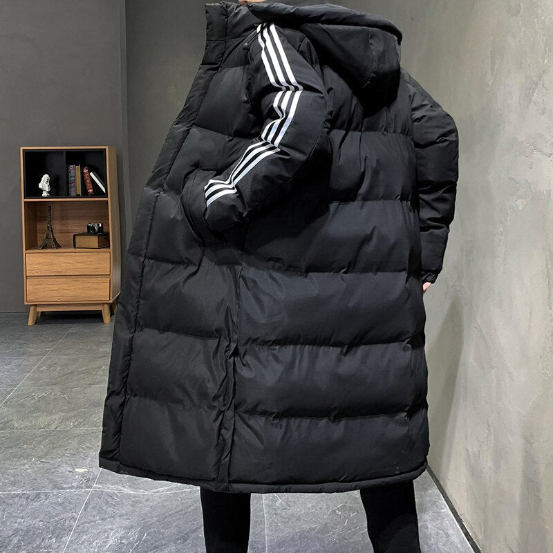 Herre Vinter Parka | Lang Jakke Vindtæt & Varm Loose Fit med Hætte