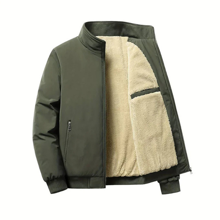 Herre Vinterjakke | Varm Jakke med Tykt For Ståhals Casual Design