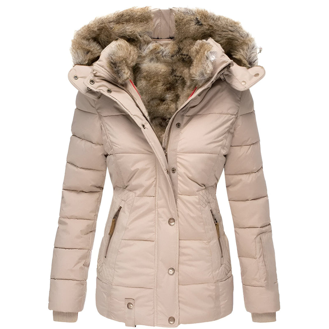 Quilted Winter Jacket for Women in Midi Length | Warm Padded Jacket with Hood