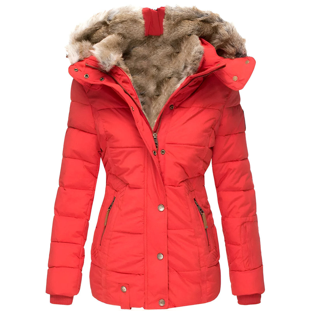 Quilted Winter Jacket for Women in Midi Length | Warm Padded Jacket with Hood