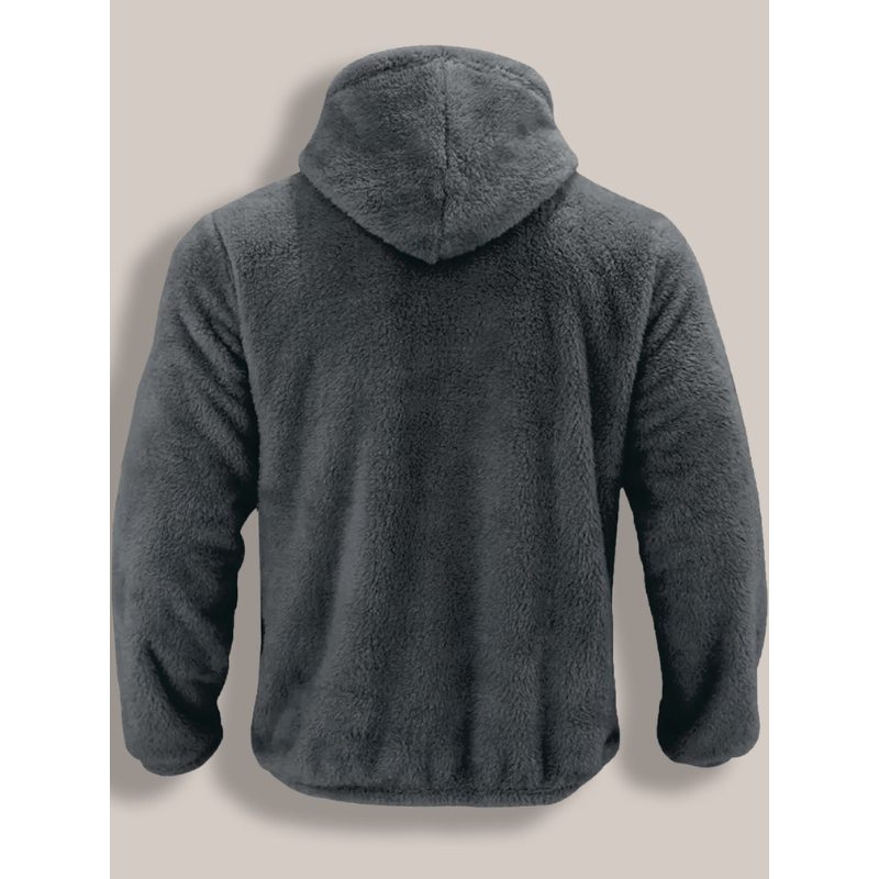 Męska zimowa kurtka puchowa | Ciepła kurtka z kapturem i zamkiem błyskawicznym na jesień/zimę